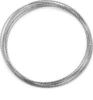 FZN Sterling Silver Stacked Bangle Bracelet
