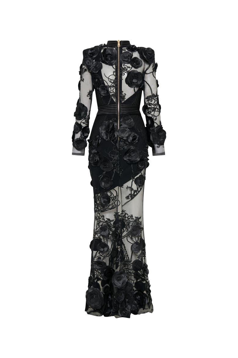 One More Kiss Dear Gown, Alternate, color, BLACK