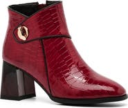 NINETY UNION Bailey Croc Embossed Faux Leather Bootie