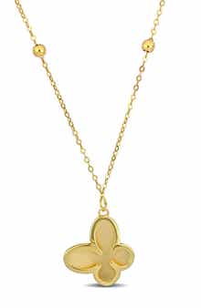 DELMAR 14K Yellow Gold Butterfly Pendant Necklace
