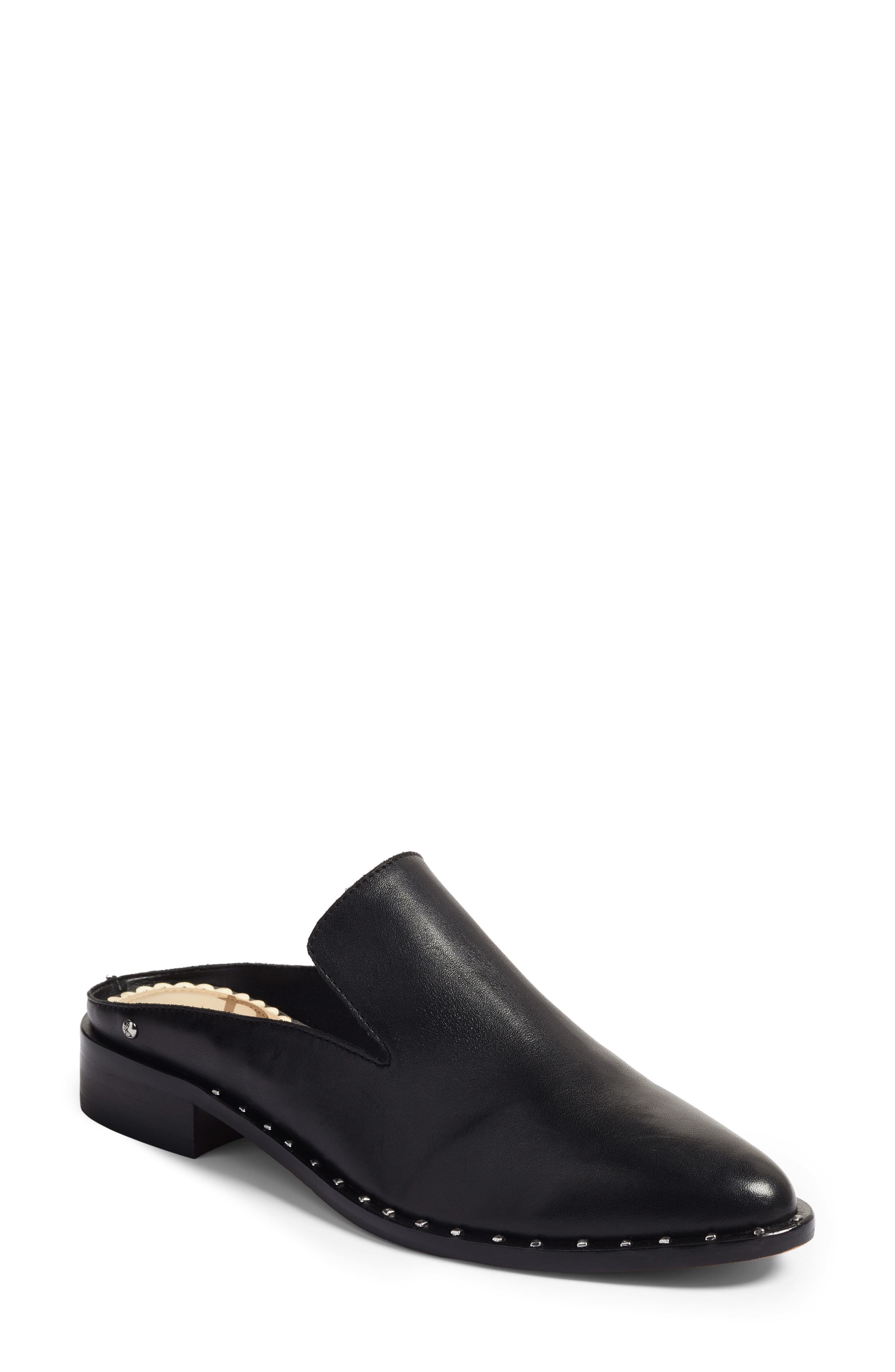Lewellyn Mule, Main, color, BLACK LEATHER