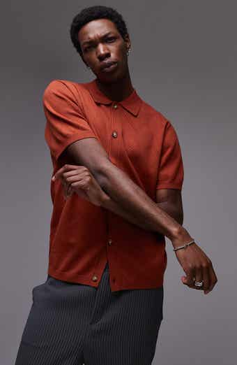 Topman Geometric Pointelle Short Sleeve Cardigan