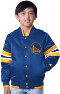 STARTER Youth Starter Royal Golden State Warriors Scout Varsity Full-Snap Jacket