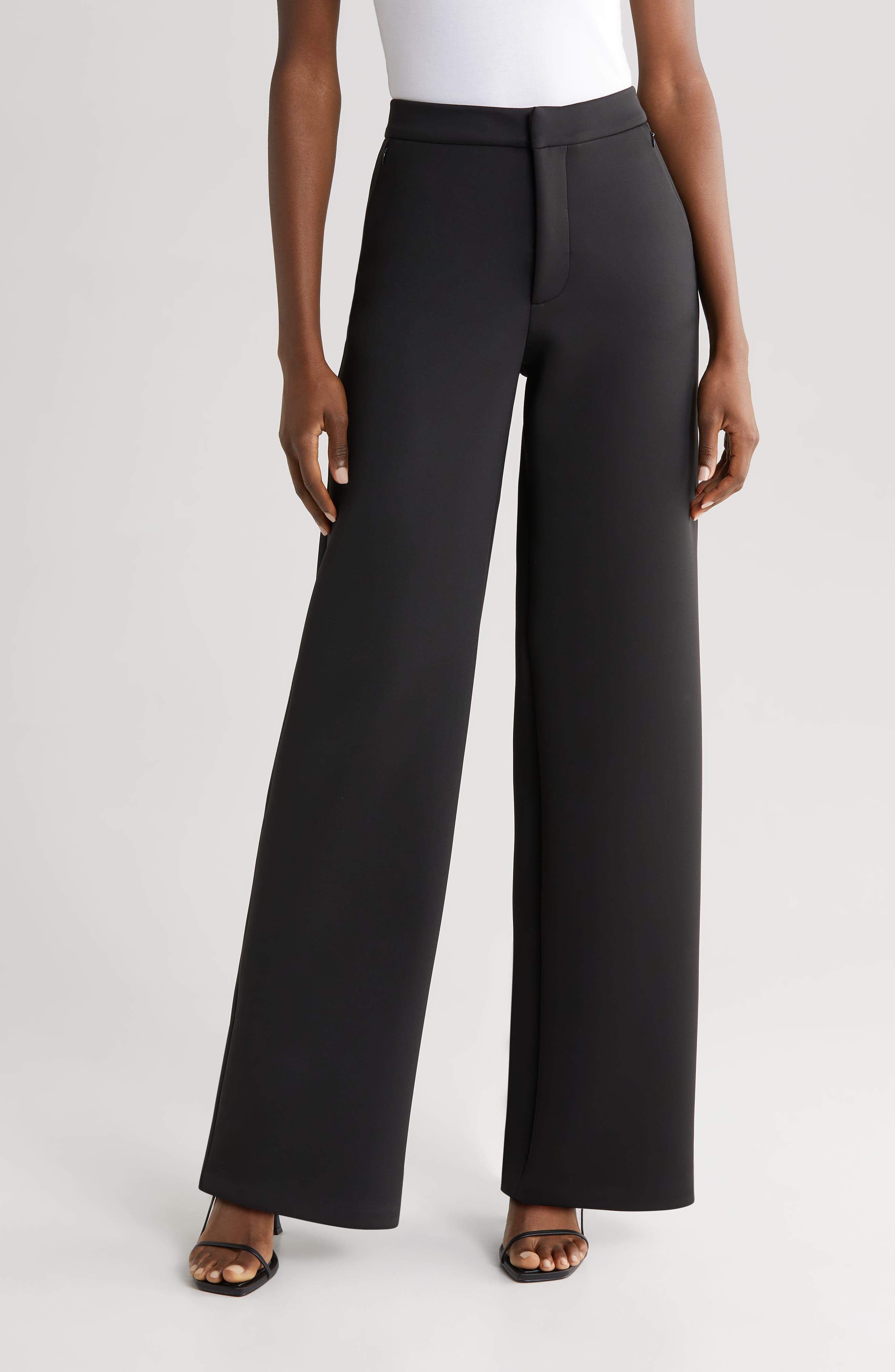 Good American Scuba Wide Leg Trousers