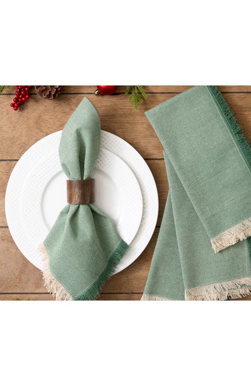 Design Imports Green Chambray 4-piece Napkin Set In Green