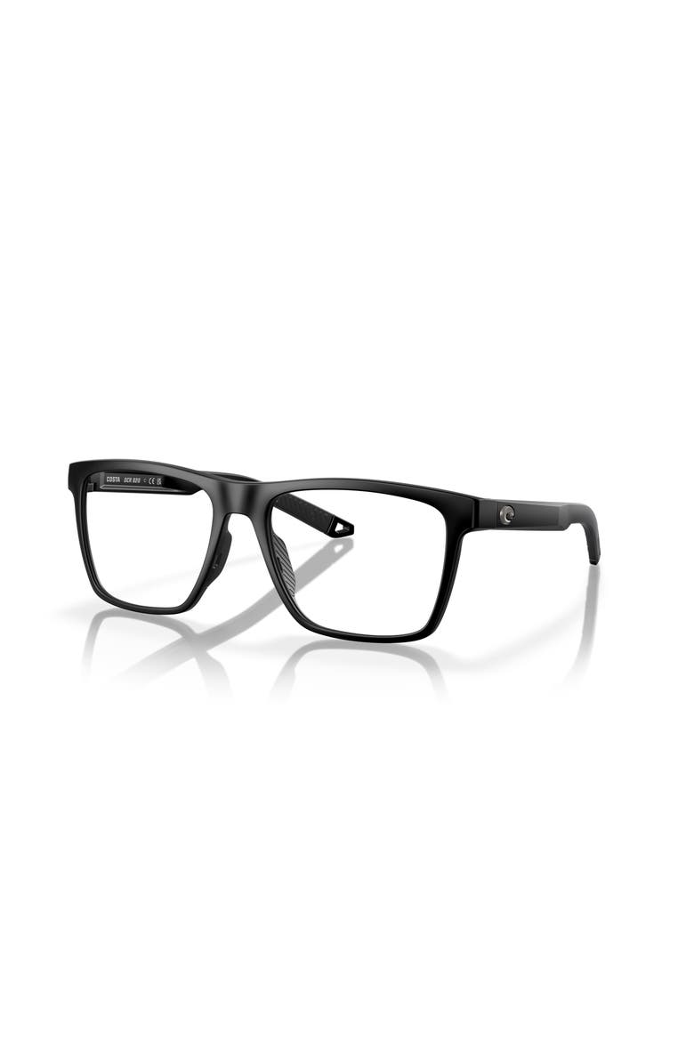 Costa 56mm Rectangle optical glasses, Main, color, Black