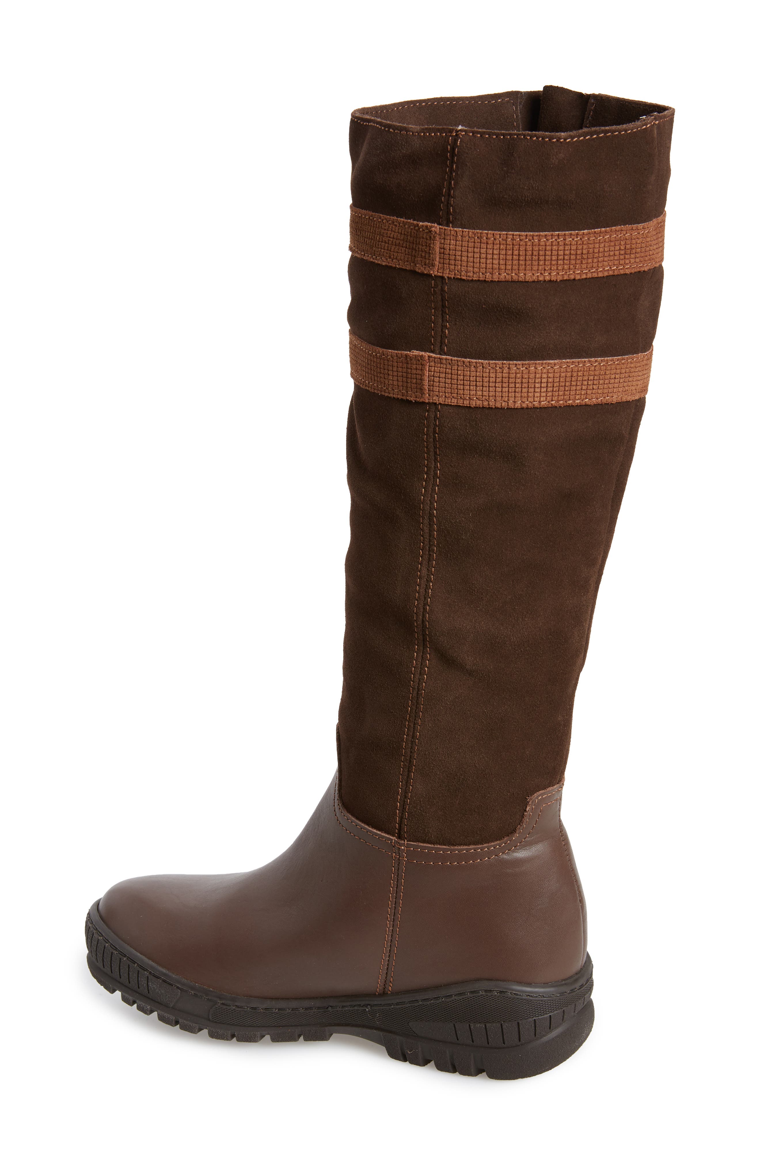 Move On Knee High Boot, Alternate, color, DARK BROWN LEATHER
