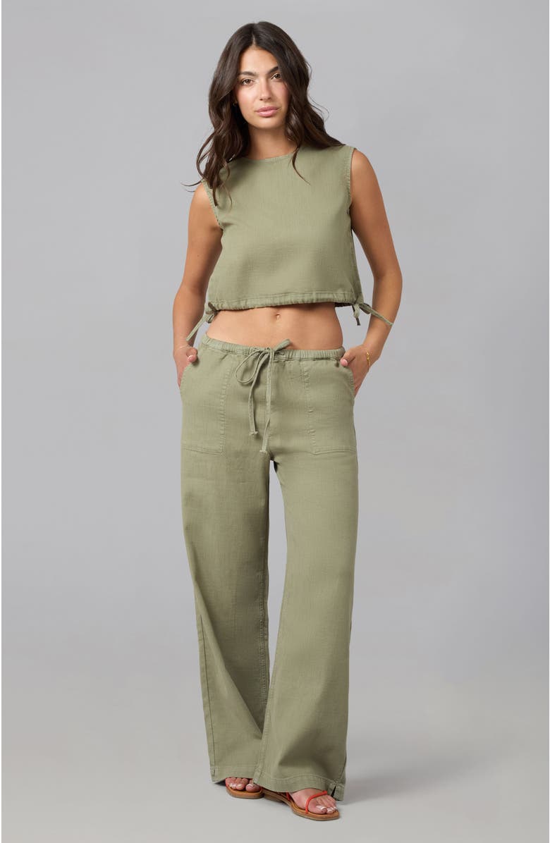 Lola Denim Remy Mid Rise Wide Leg Jeans, Alternate, color, Worn Sage