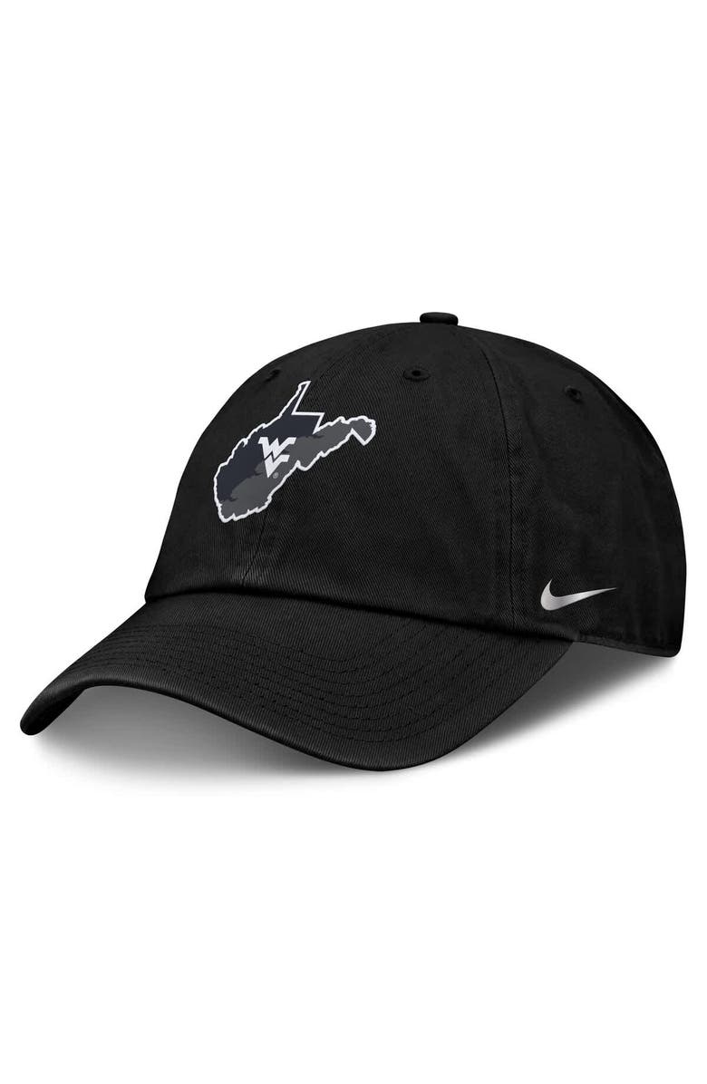 Nike Men
s Nike Black West Virginia Mountaineers Built on Bravery Club Adjustable Hat, Main, color, Black