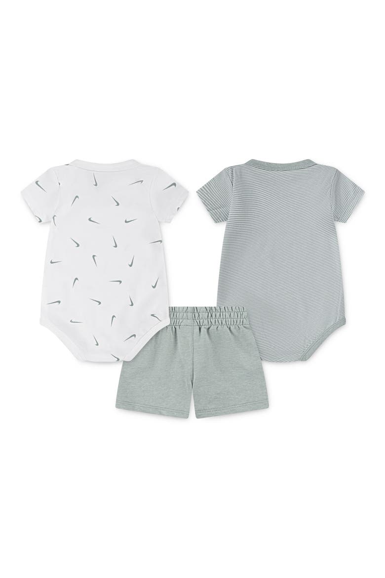 Kids' Stripe & Swooshfetti 3-Piece Set, Alternate, color, MICA GREEN HEATHER