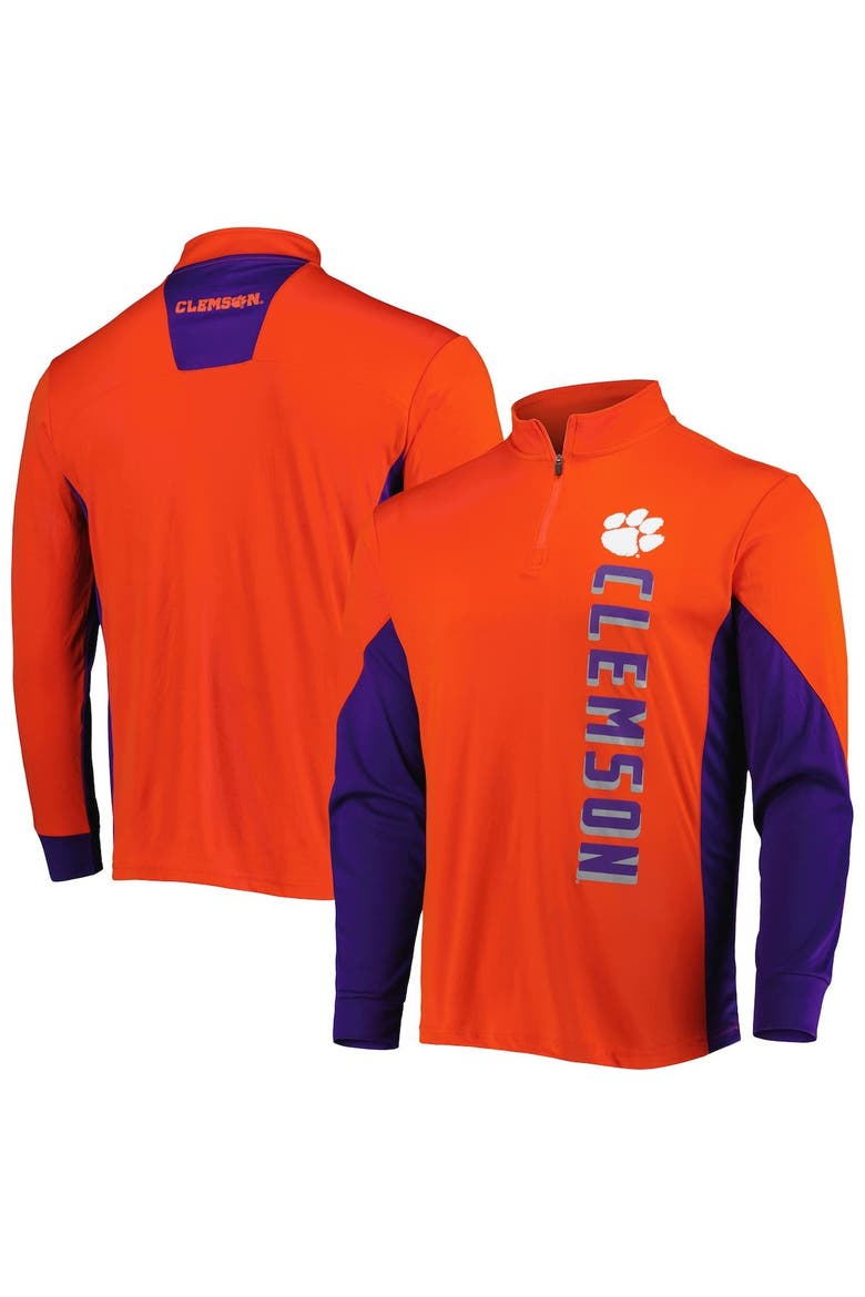 Men's Colosseum Orange Clemson Tigers Bart Quarter-Zip Windshirt, Main, color, Orange