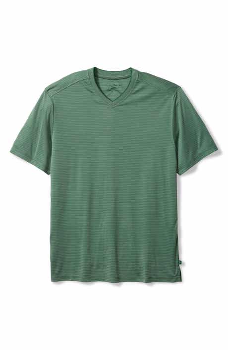Tommy Bahama Bay Stripe IslandZone® V-Neck Performance T-Shirt