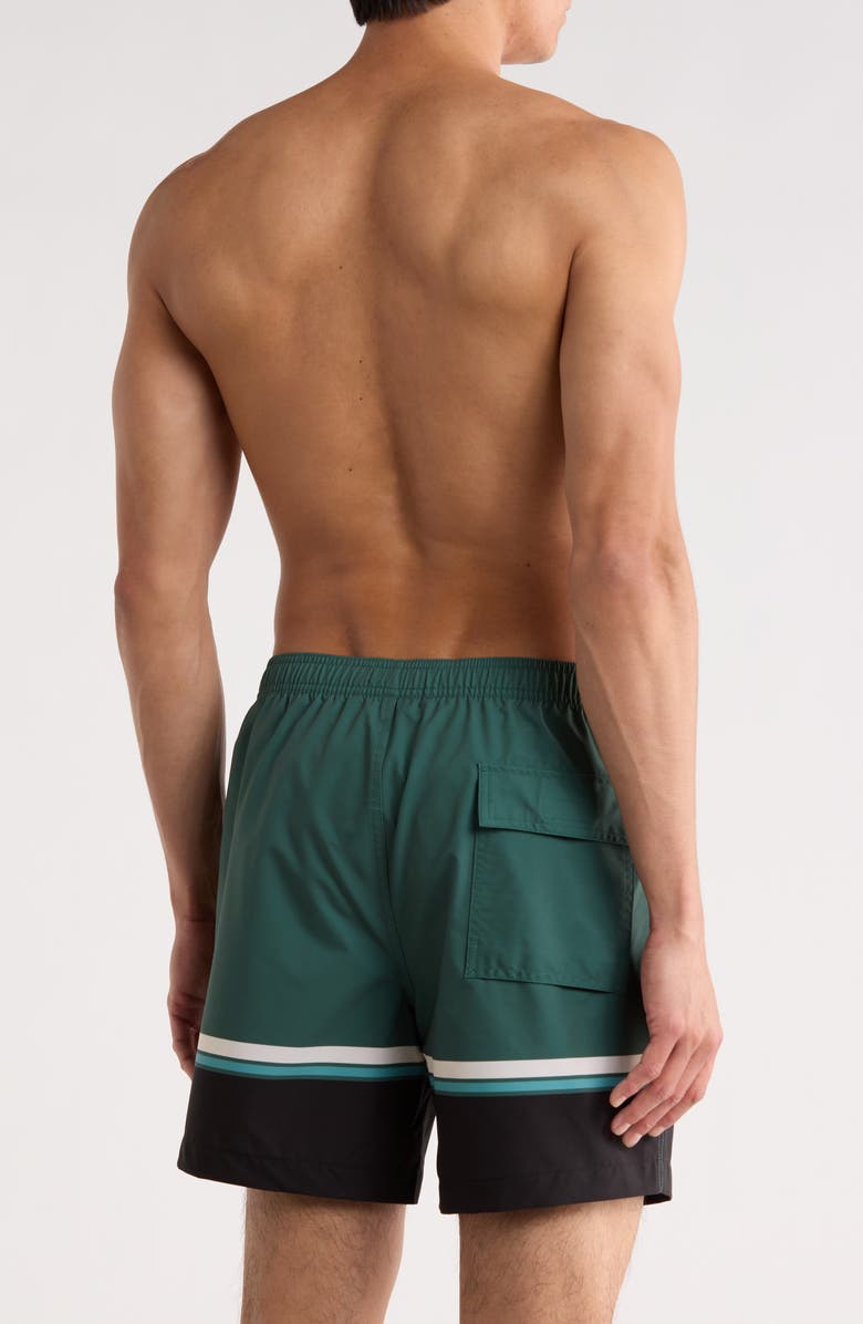 Psycho Bunny Hanks Colorblock Swim Trunks, Alternate, color, 