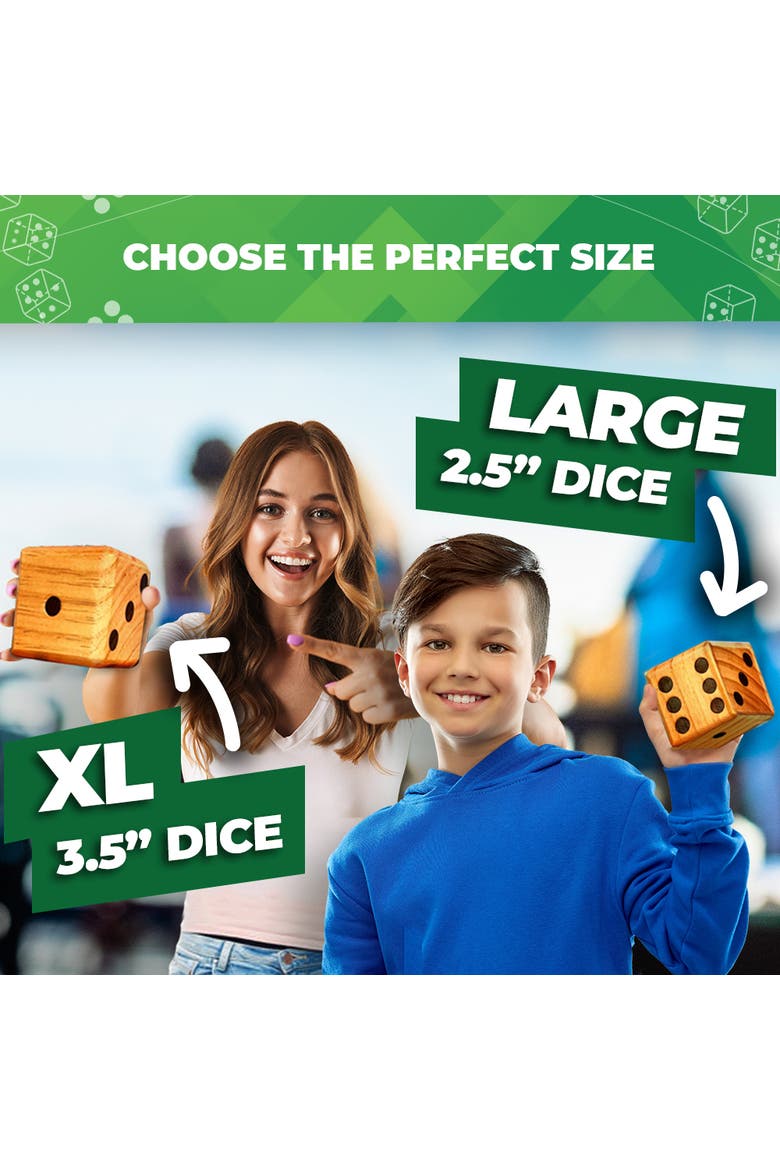 Yardzee & Yard Farkle Giant Dice, Alternate, color, Green