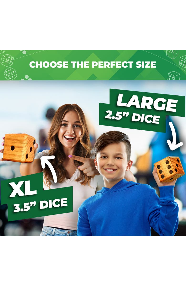 Swooc Games Yardzee & Yard Farkle Giant Dice, Alternate, color, Green