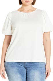 City Chic Leona Puff Sleeve Top