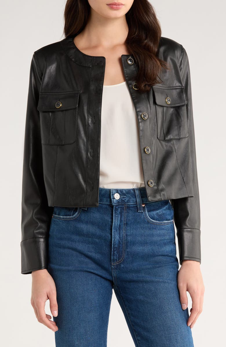 PAIGE Verity Faux Leather Jacket, Main, color, Black