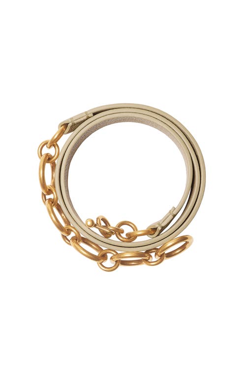 Burberry Leather Ring Belt In Hunter