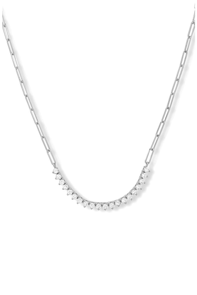 Not Your Basic Cubic Zirconia Necklace, Main, color, SILVER-WHITE