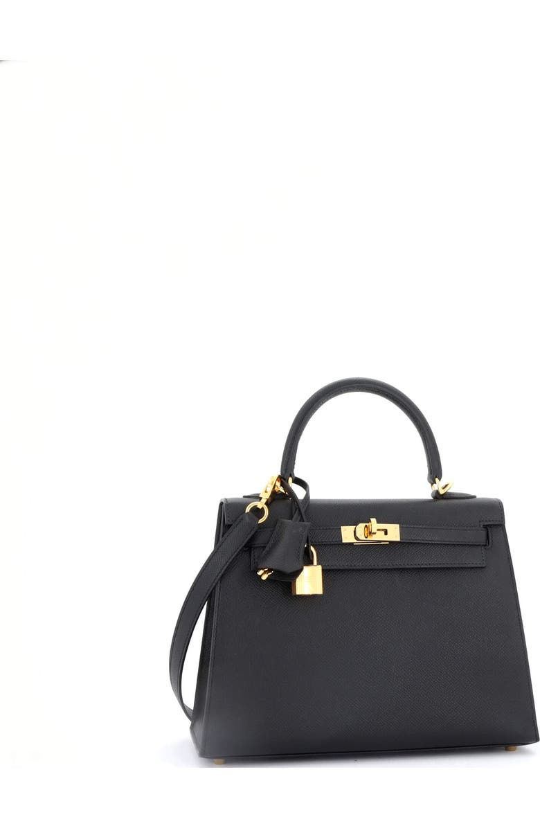 Pre-Owned Hermes Kelly Handbag Black Epsom with Gold Hardware 25, Alternate, color, Noir
