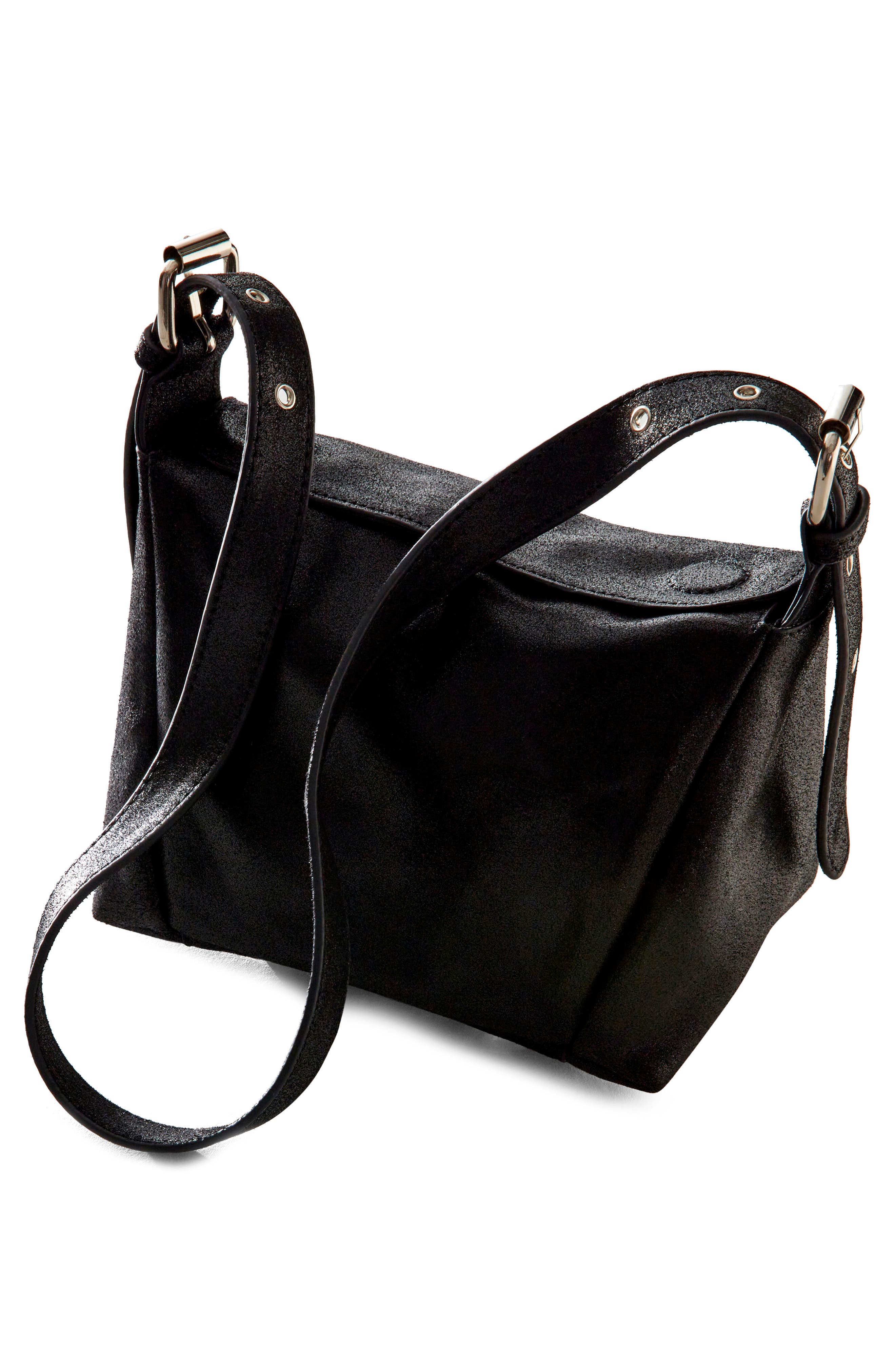 Free People Sabi Leather Shoulder Bag, Alternate, color, 