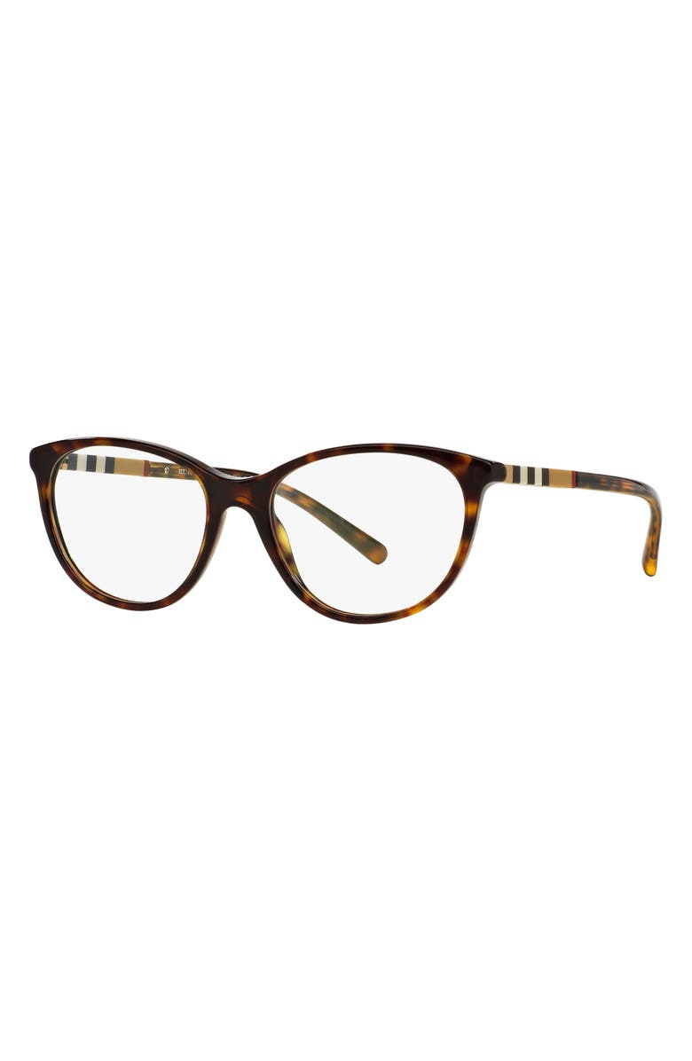 Burberry 52mm Square Optical Glasses, Alternate, color, Dark Havana