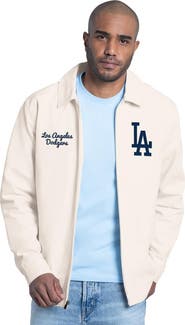 STARTER Men's Starter  White Los Angeles Dodgers Franchise Lightweight Full-Zip Jacket