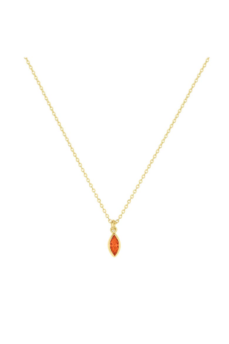 Marquise Birthstone Charm Necklace, Main, color, Gold / July