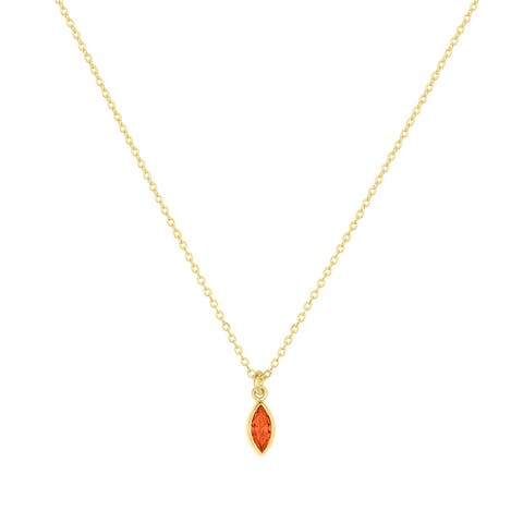 Marquise Birthstone Charm Necklace