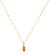 Set & Stones Marquise Birthstone Charm Necklace