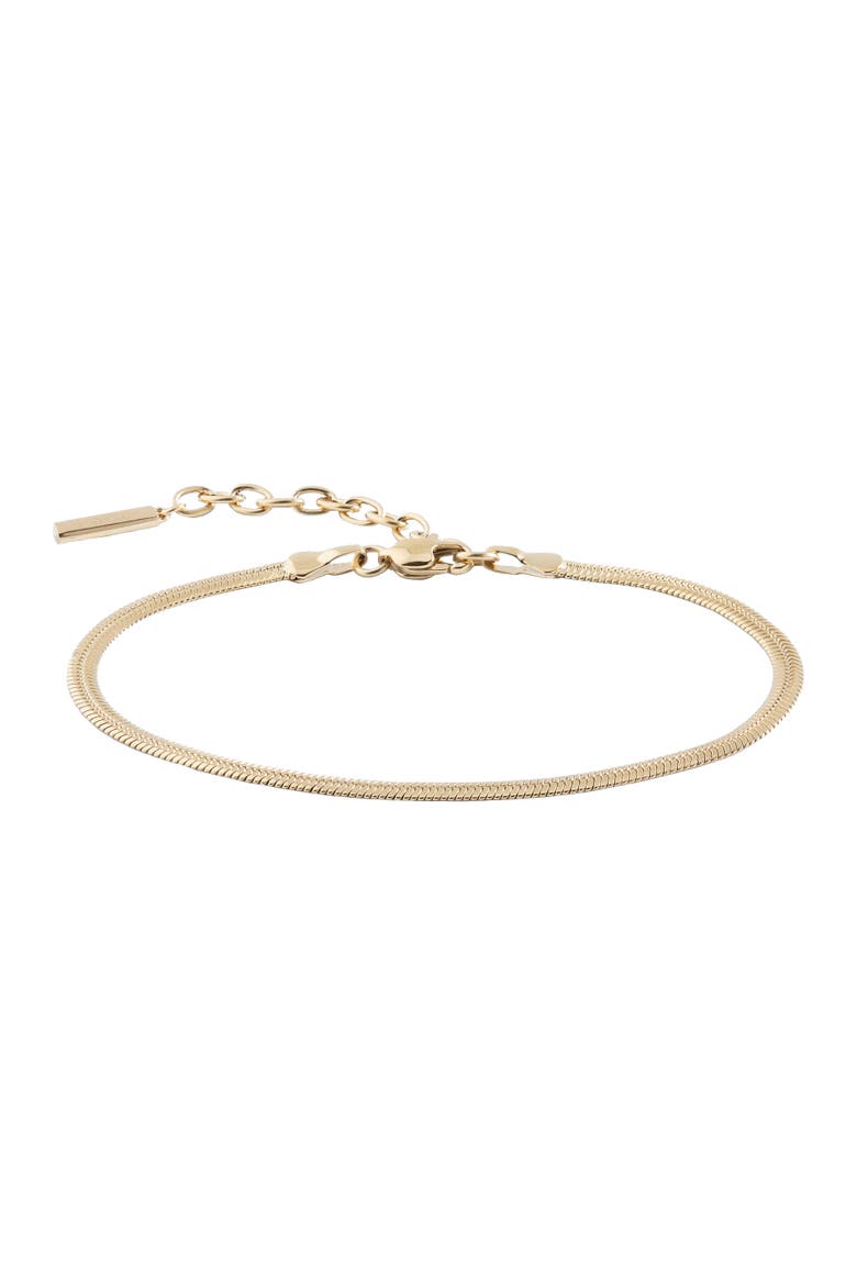 Everyday Herringbone Chain Bracelet, Main, color, Gold