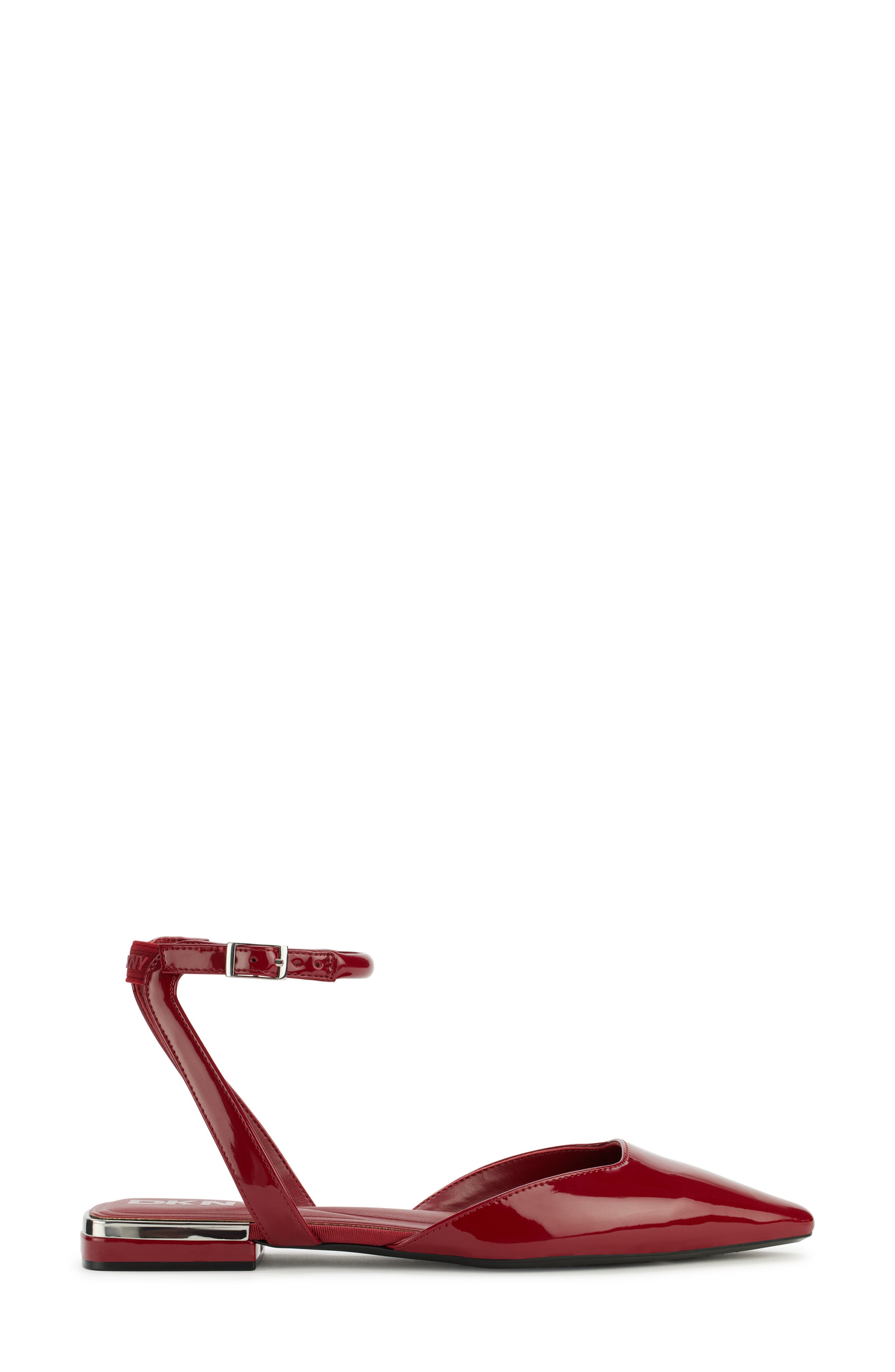 Cacia Ankle Strap Flat, Alternate, color, RUBY RED