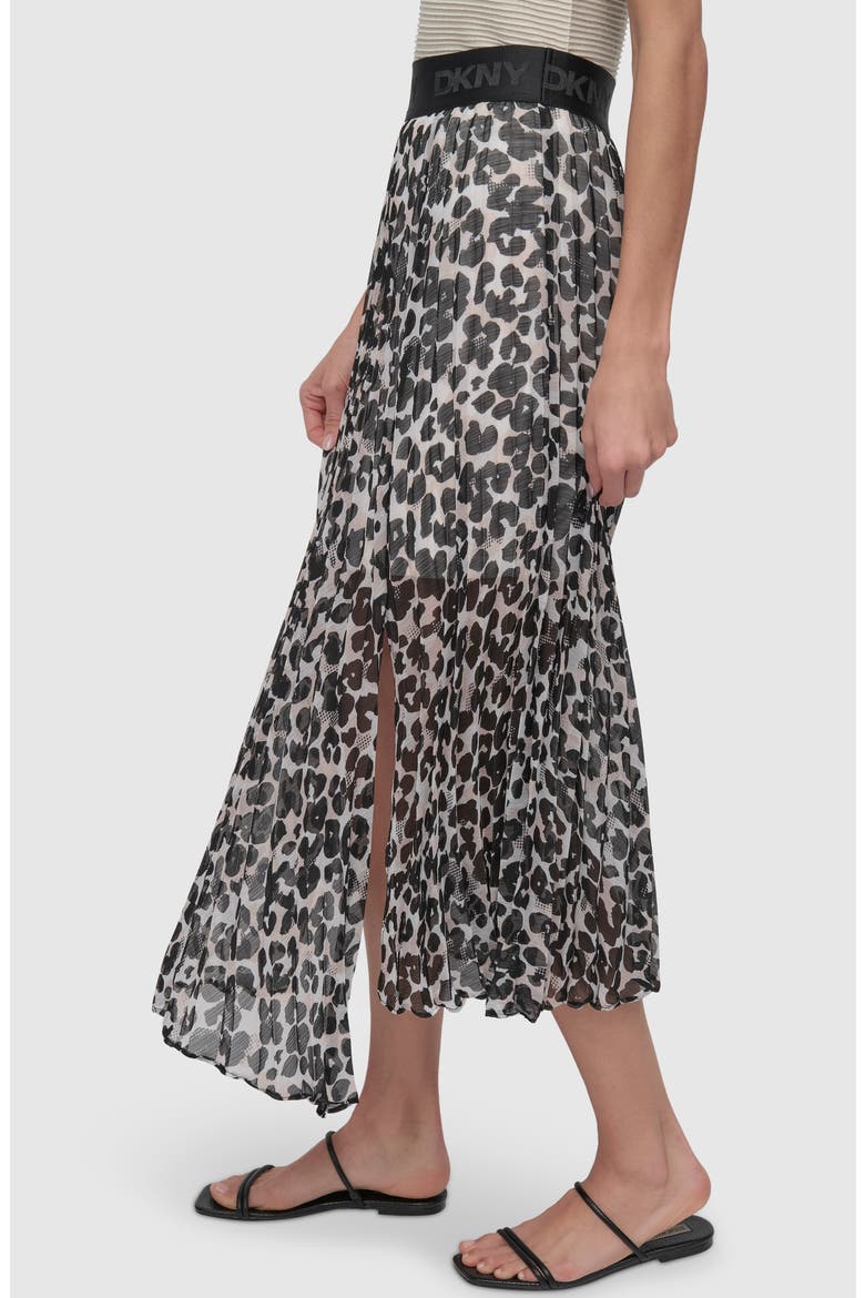 Print Asymmetric Midi Skirt, Alternate, color, SPRING ANIMAL IVORY
