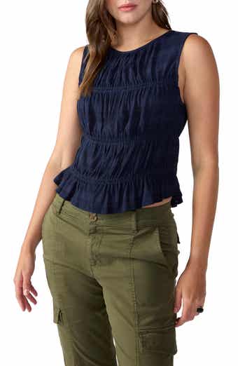 Sanctuary Shirred Sleeveless Top