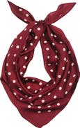 Petit Moments Satin Polka Dot Square Scarf