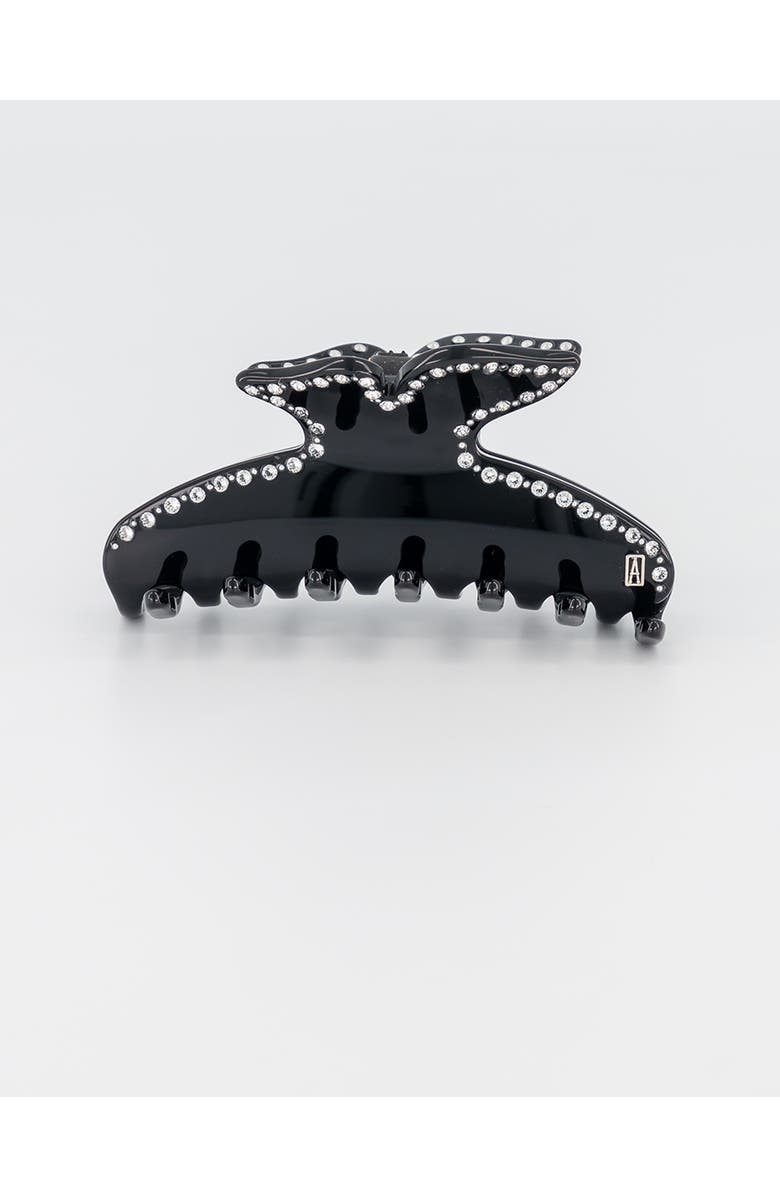 Alexandre de Paris Dore acetate and crystals hair clip, Main, color, Black