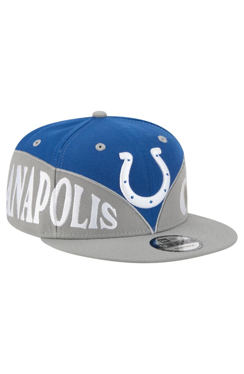 New Era Men's New Era  Royal/Gray Indianapolis Colts Split 9FIFTY Snapback Hat, Main, color, Royal