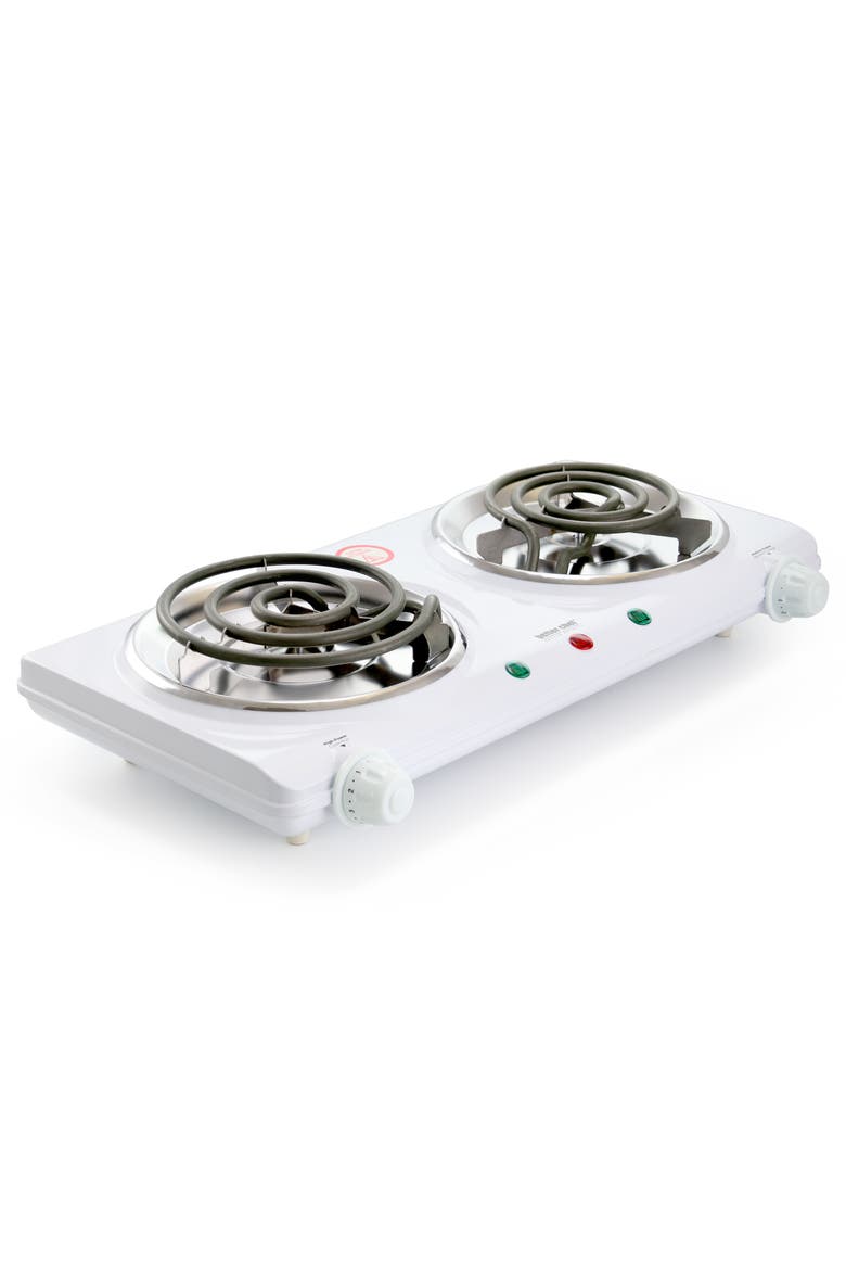Dual Element Electric Countertop Range, Main, color, White