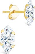 Sterling Forever Marquise-Cut Cubic Zirconia Stud Earrings
