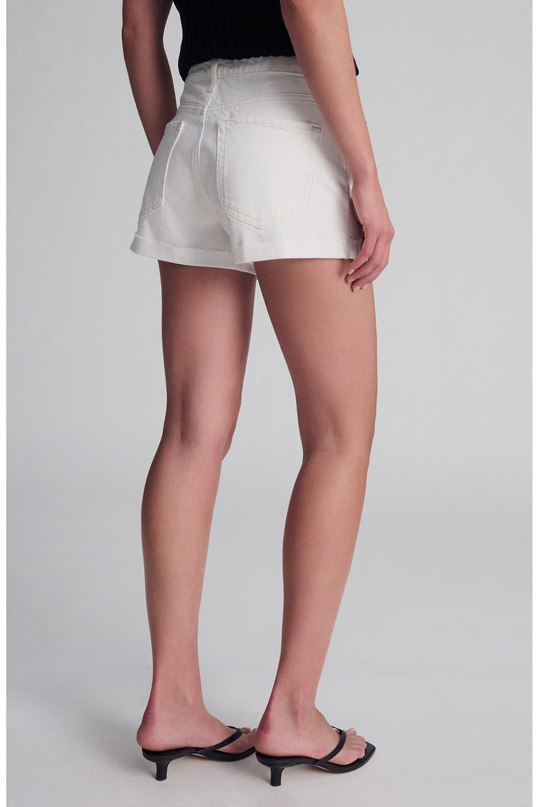 Fiora '90s Cuffed Denim Shorts, Alternate, color, OFF WHITE 90S