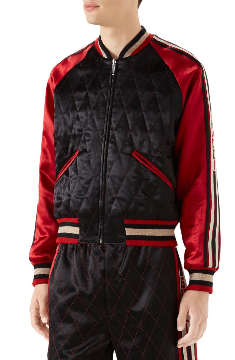 Gucci Reversible Quilter Souvenir Jacket, Main, color,