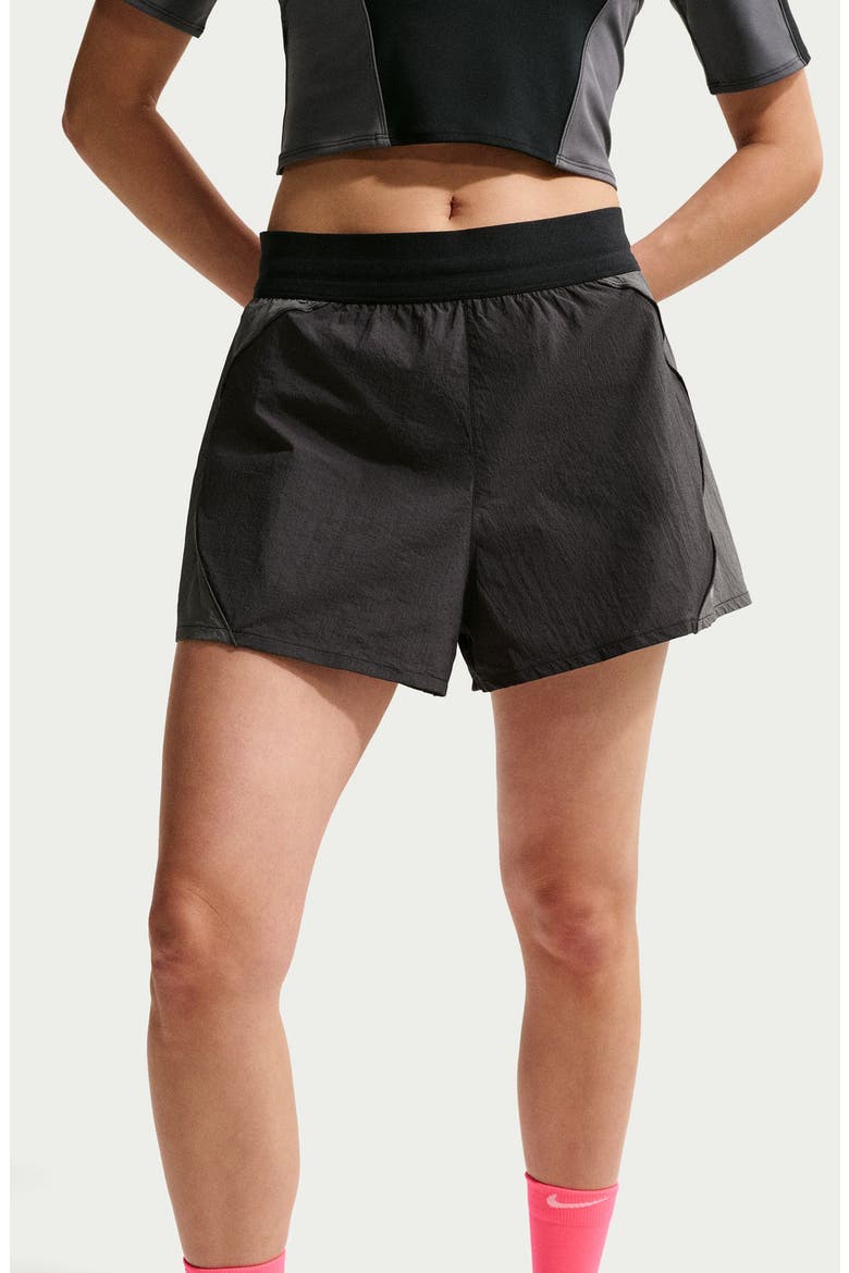 Water Repellent Running Shorts, Alternate, color, BLACK/ IRON GREY