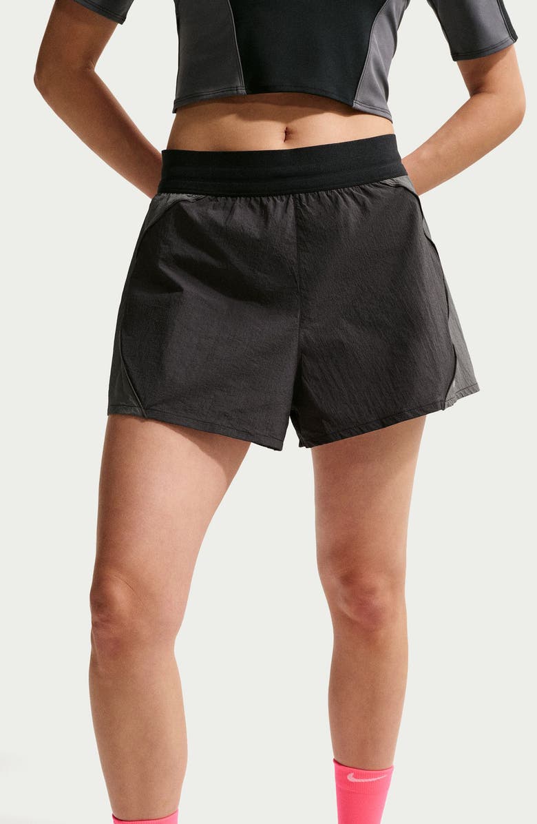 Nike Water Repellent Running Shorts, Alternate, color, Black/ Iron Grey