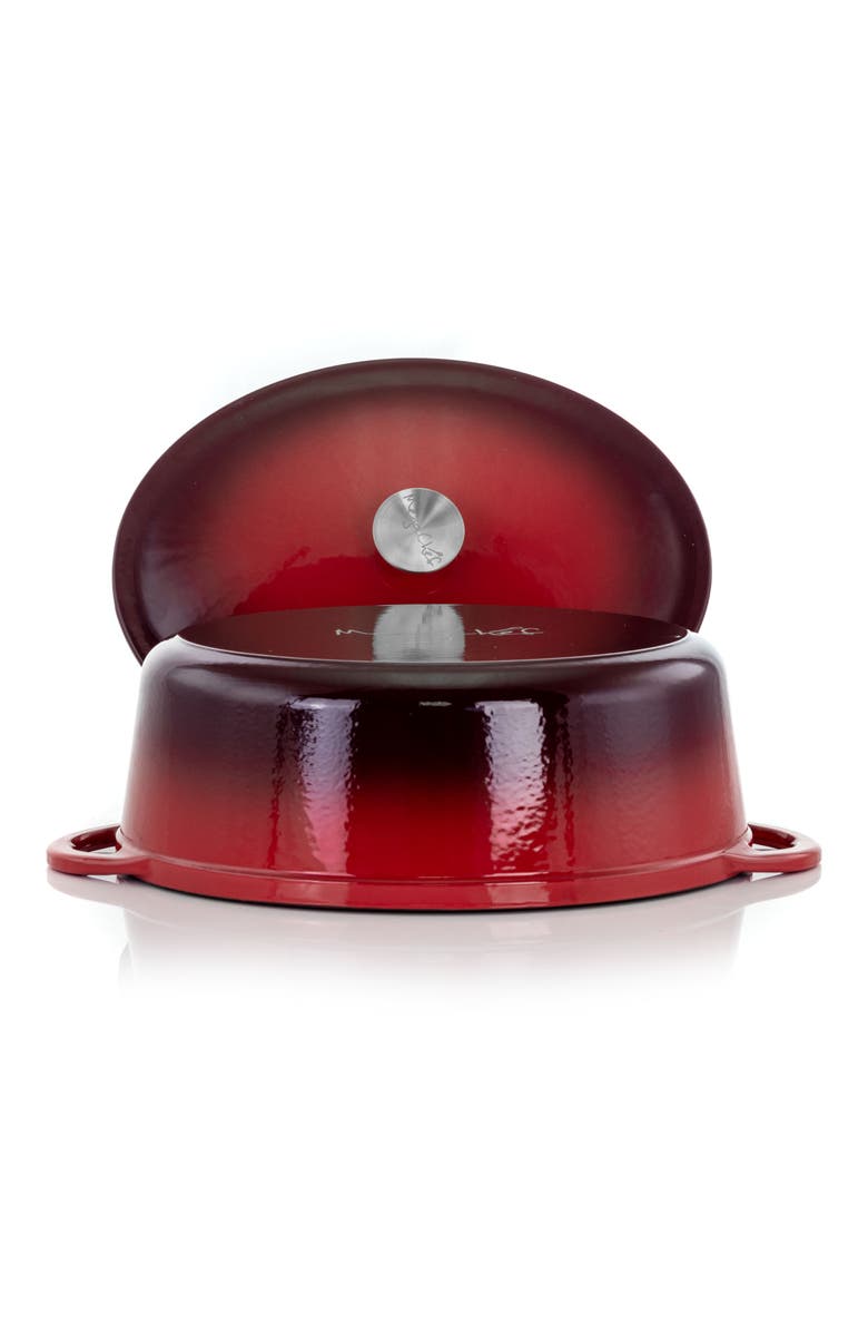 Megachef 7 Quarts Oval Enameled Cast Iron Casserole, Alternate, color,