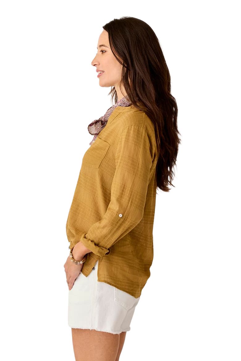 Dylan Textured Shirt, Alternate, color, Golden