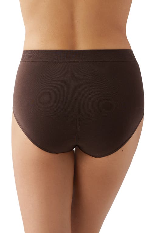Wacoal B. Smooth Seamless High-cut Briefs In Brown