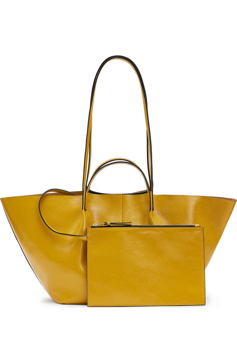 AllSaints Odette East/West Leather Tote, Main, color,