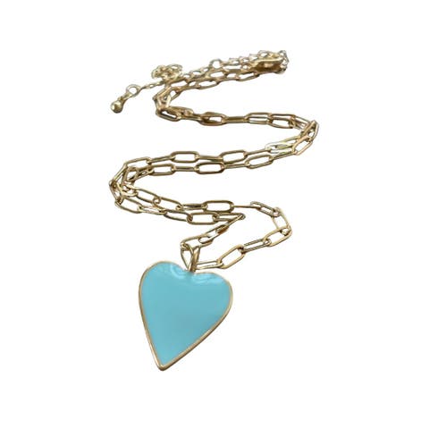 Carolina Blue Heart Necklace