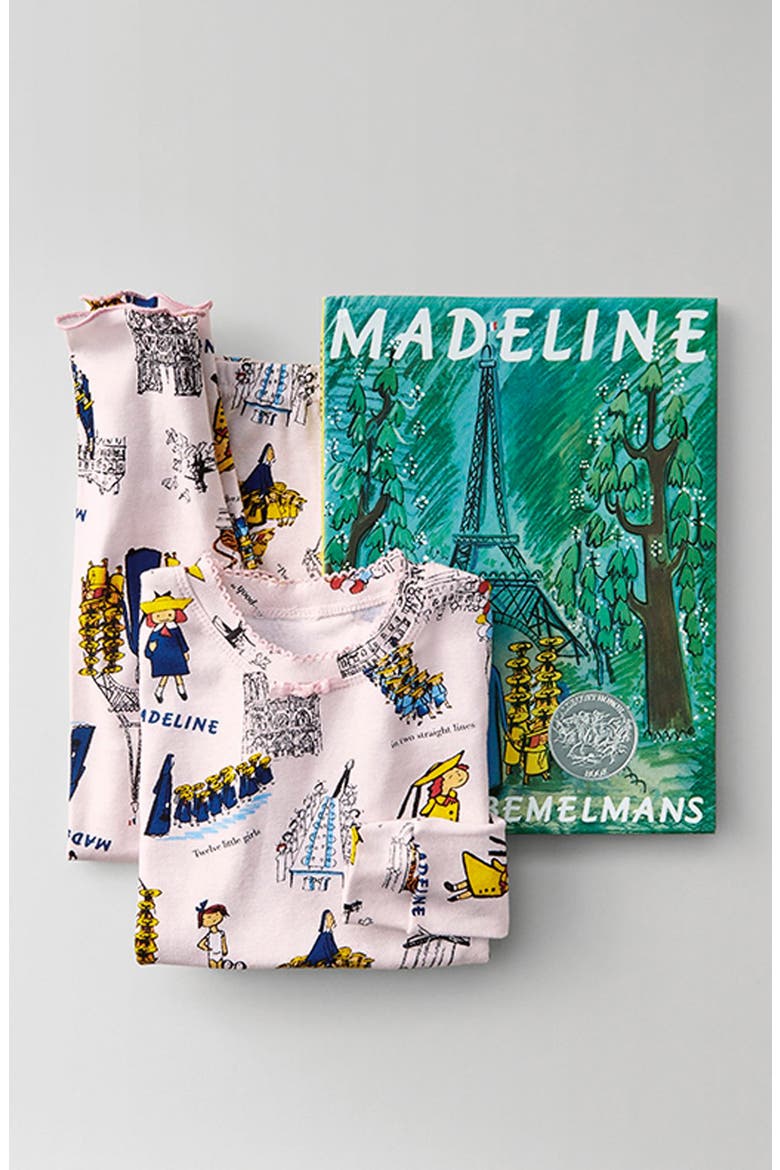 Madeline Fitted Two-Piece Pajamas & Book Set, Alternate, color, PINK