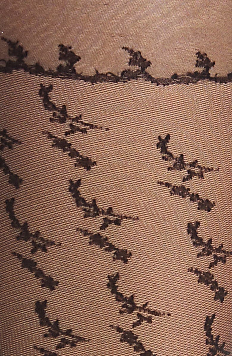 Falke Floral Tights, Alternate, color, 